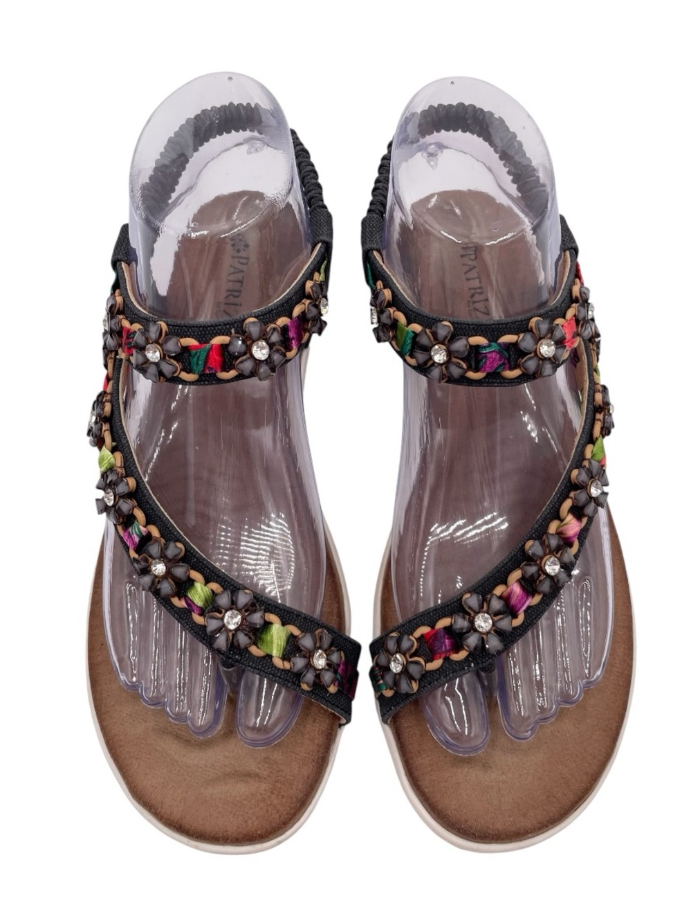 Patrizia by Spring Step Jeunesse Rhinestone Embellished Sandals Size 38 US 7.5-8